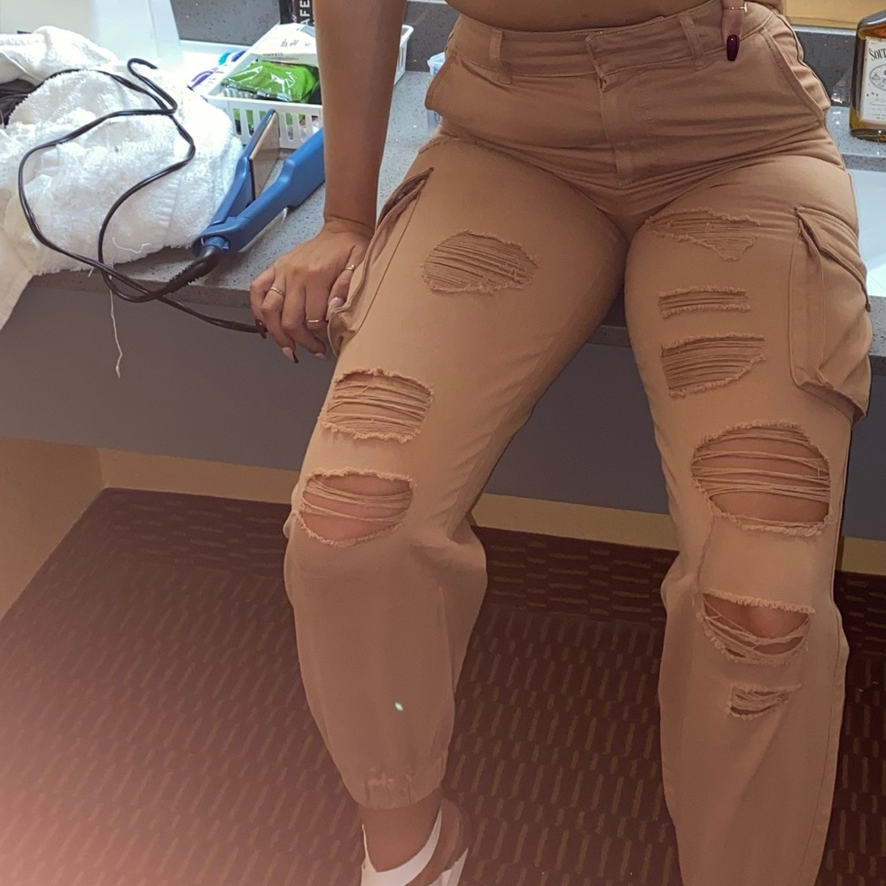cargo ripped pants